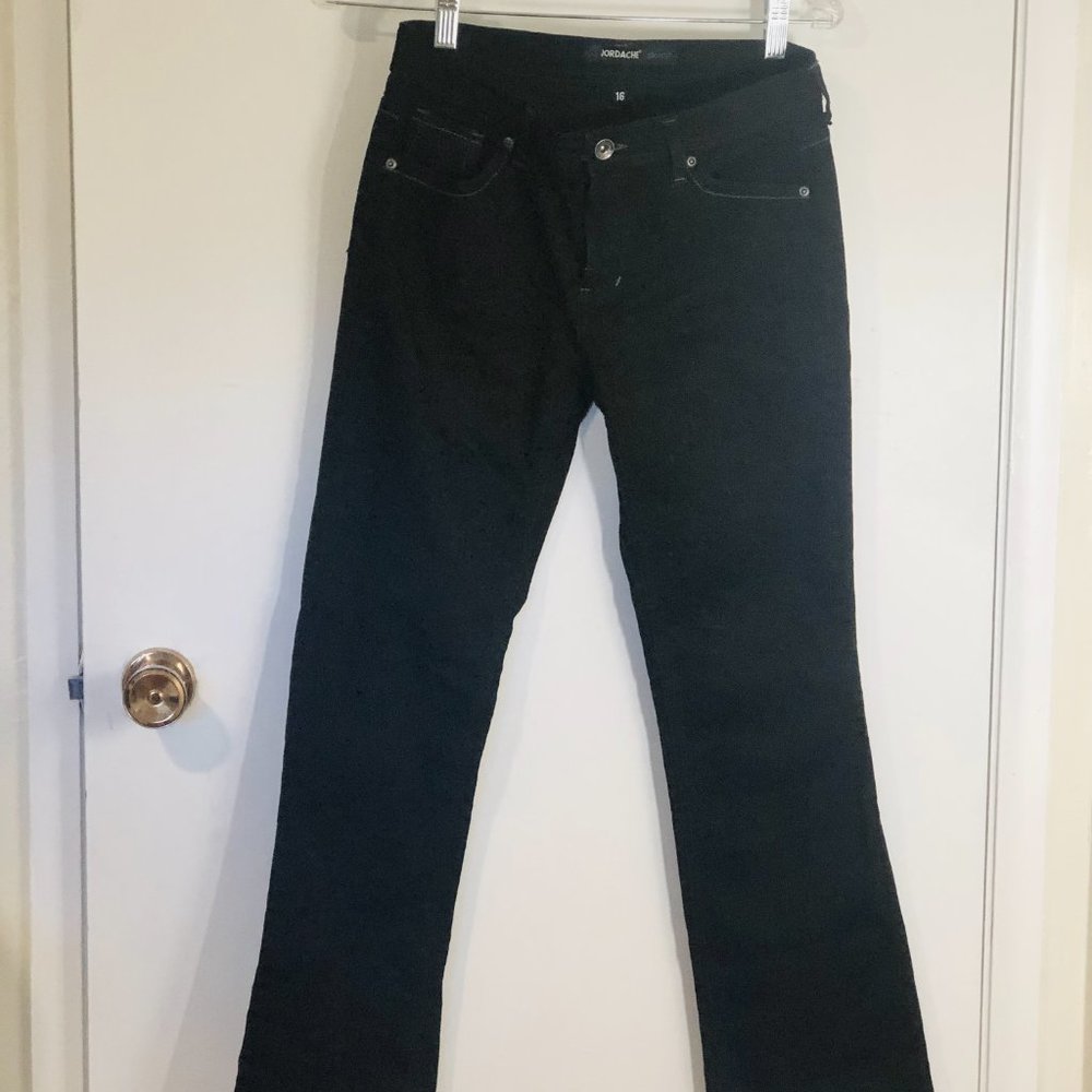 Jordache Girls Size 16 Black Boot cut Jeans